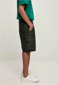 URBAN CLASSICS Cargo - Short En Jean - Black Washed -Tenues Mode Boutique 04f2be5df9be4b7591d608b883f282ec