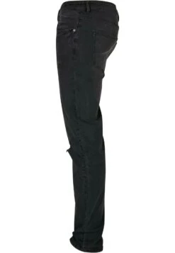URBAN CLASSICS Jean Droit - Black Destroyed Washed -Tenues Mode Boutique 2a78cee0fb174272a806de3bbc42ef50