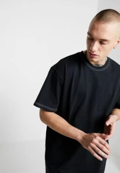 URBAN CLASSICS Heavy Oversized Contrast Stitch Tee - T-Shirt Basique - Black -Tenues Mode Boutique 3ec4410b5ae3499d8f8bf1bd003f0b5f