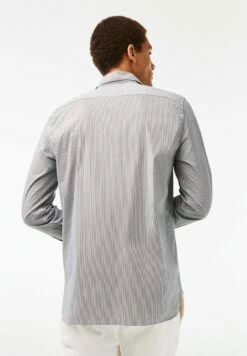 Lacoste Chemise Ml Homme - Chemise - Blancnoir -Tenues Mode Boutique 4087a294e2674ae28fa85d9ef3ae625c