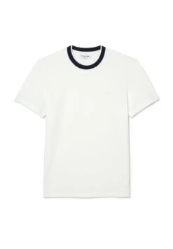 Lacoste T-Shirt Basique - Blanc Bleu Marine