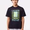 Lacoste T-Shirt Imprimé - Bleu Marine Hde