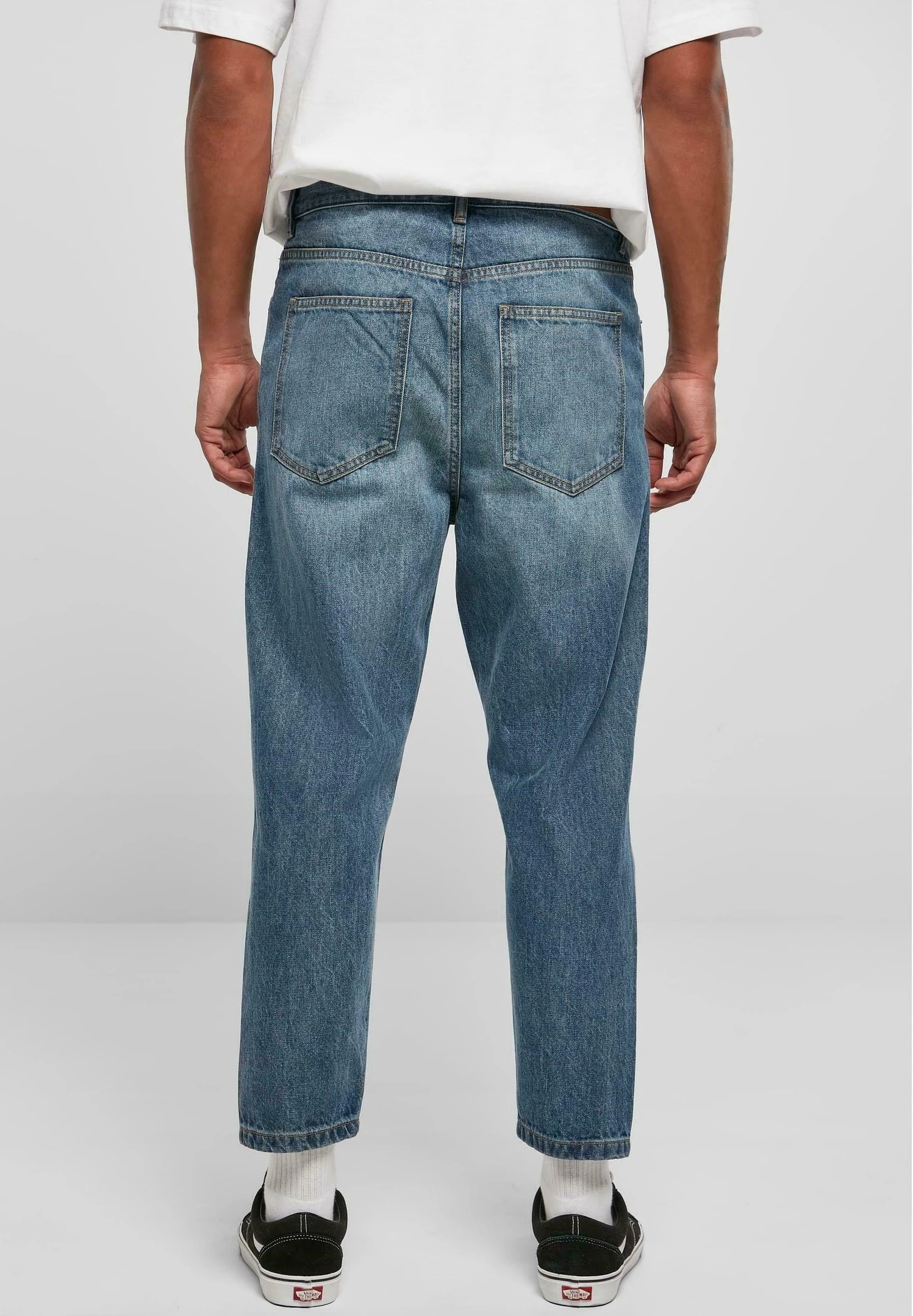 URBAN CLASSICS Cropped Tapered - Jeans Fuselé - Middeepblue 3 URBAN CLASSICS Cropped Tapered - Jeans Fuselé - Middeepblue – Image 3