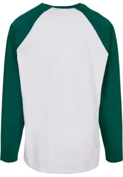 URBAN CLASSICS Organic Oversized Raglan Longsleeve - T-Shirt À Manches Longues - White/Green -Tenues Mode Boutique 65f4030b83d04364b197cbdc8ada62ab