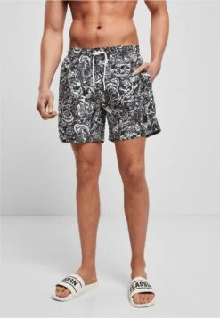 URBAN CLASSICS Pattern - Short De Bain - Tattoo Aop