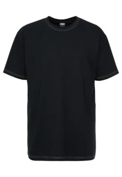 URBAN CLASSICS Heavy Oversized Contrast Stitch Tee - T-Shirt Basique - Black -Tenues Mode Boutique 6fb18fa1edc34facb60abd4c32f8a451