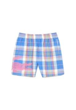 Lacoste Bain Homme Mh5644 - Short De Bain - Bleu Blanc -Tenues Mode Boutique 7848a1ba58ed4bdebdf70e3876b0d882