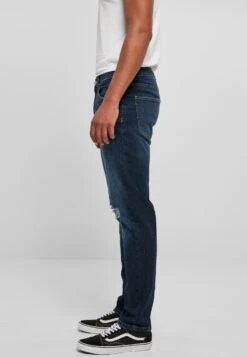 URBAN CLASSICS Jean Droit - Darkblue Destroyed Washed -Tenues Mode Boutique 7ae214002ef04d76ba142fd3175b5195