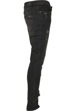 URBAN CLASSICS Heavy Destroyed Slim Fit Jeans - Jean Slim - Realblk Heavy Destroyed Washed 16 URBAN CLASSICS Heavy Destroyed Slim Fit Jeans - Jean Slim - Realblk Heavy Destroyed Washed -Tenues Mode Boutique 7b879a01de4e4f40bce870733a39bfdc