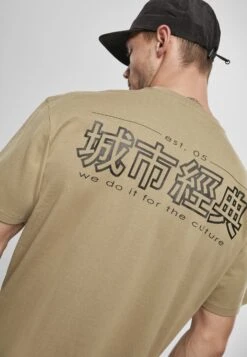 URBAN CLASSICS Chinese Symbol Tee - T-Shirt Imprimé - Khaki/Black -Tenues Mode Boutique 8adc27906b41453db852ffeef21a0f91