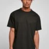 URBAN CLASSICS Recycled Curved Shoulder Tee - T-Shirt Basique - Black