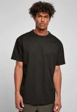 URBAN CLASSICS Recycled Curved Shoulder Tee - T-Shirt Basique - Black