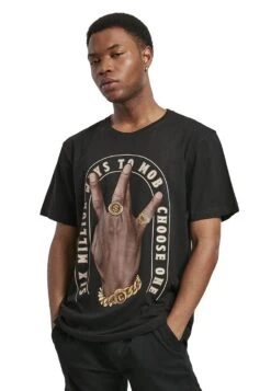 URBAN CLASSICS C&S Wl Westcoast Icon Hands Tee - T-Shirt Imprimé - Black
