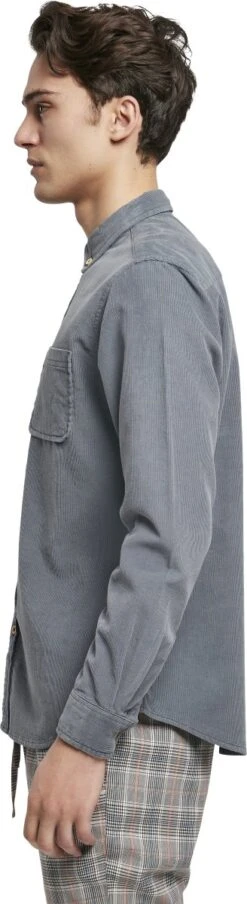 URBAN CLASSICS Corduroy Shirt - Chemise - Olive -Tenues Mode Boutique 91caa746006b4264a63a1f80675affcf