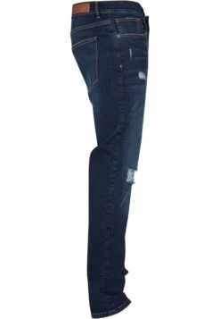 URBAN CLASSICS Jean Droit - Darkblue Destroyed Washed -Tenues Mode Boutique 980e6d9fcaf045f2a53687a4c72afb45