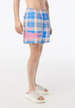 Lacoste Bain Homme Mh5644 - Short De Bain - Bleu Blanc -Tenues Mode Boutique 9a9d7952b7ef4848bf33b110c340a7bb
