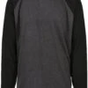 URBAN CLASSICS Raglan Contrast Ls - T-Shirt À Manches Longues - Charcoal/Black