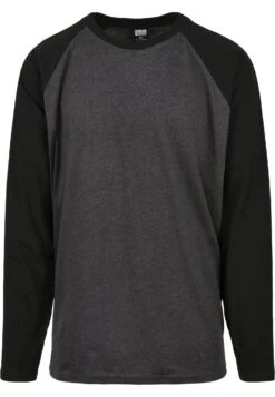 URBAN CLASSICS Raglan Contrast Ls - T-Shirt À Manches Longues - Charcoal/Black