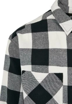 URBAN CLASSICS Chemise - Black White -Tenues Mode Boutique a28b3fcbe65941d28920cafa03cae90e