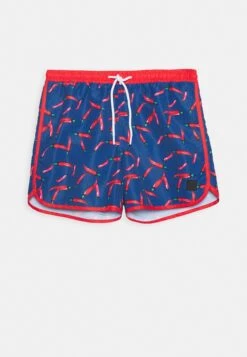 URBAN CLASSICS Pattern Retro Swim - Short De Bain - Blue -Tenues Mode Boutique a2bd1360a2d44b46b9fcadc095460f07