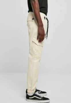 URBAN CLASSICS Zipper D-Ring - Pantalon Cargo - Creme -Tenues Mode Boutique aa9cdb5d0a69437587fe87966f4fb6bc