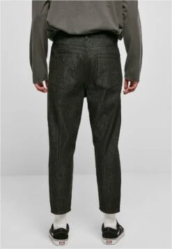 URBAN CLASSICS Cropped Tapered - Jeans Fuselé - Realblack Washed -Tenues Mode Boutique b508820c0c12451fb293ba6ef1437d1a