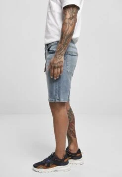 URBAN CLASSICS Relaxed Fit Jeans Shorts - Short En Jean - Light Destroyed Washed -Tenues Mode Boutique b8354039de874512877d7b69058af144