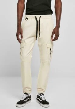 URBAN CLASSICS Zipper D-Ring - Pantalon Cargo - Creme