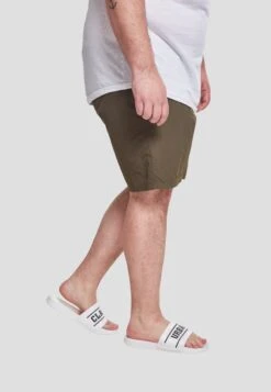 URBAN CLASSICS Block - Short De Bain - Olive -Tenues Mode Boutique bb7cada62eb445f1b63a189d217cc740