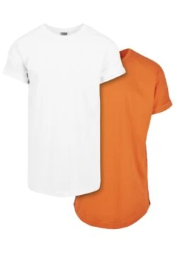 URBAN CLASSICS 2 Pack - T-Shirt Basique - White Mandarin