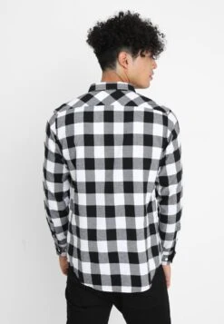URBAN CLASSICS Checked - Chemise - Black/White -Tenues Mode Boutique c2bca6e9e75543ebae0c437ce2196809