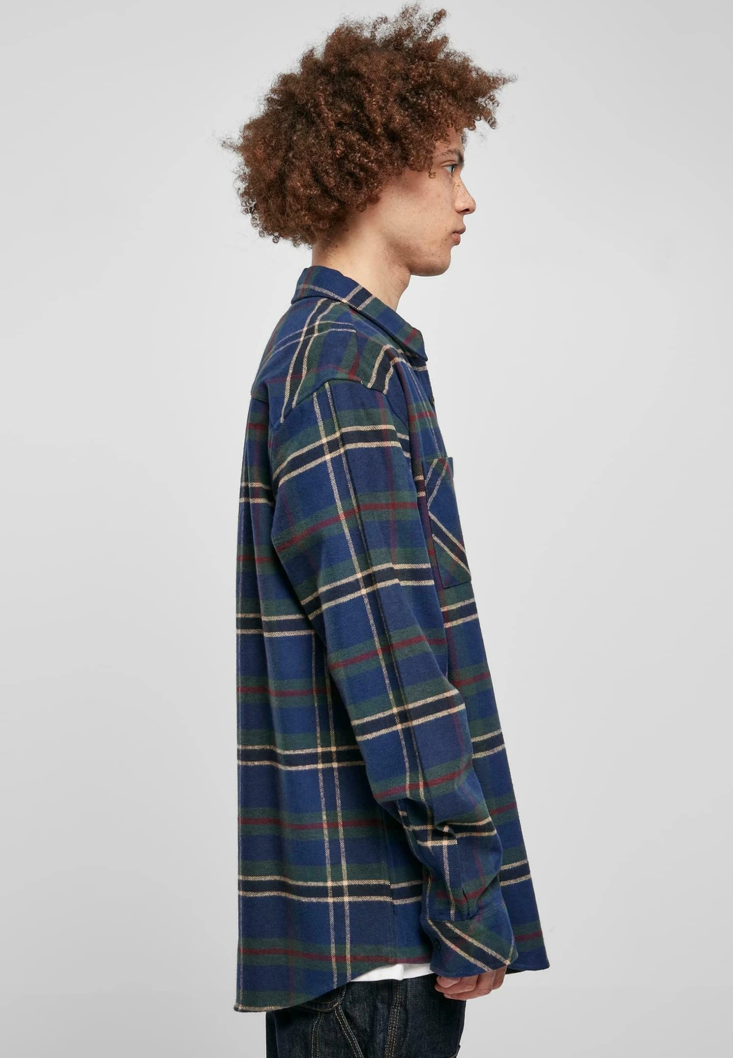 URBAN CLASSICS Chemise - Darkblue Bottlegreen 6 URBAN CLASSICS Chemise - Darkblue Bottlegreen – Image 6