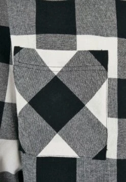 URBAN CLASSICS Chemise - Black White -Tenues Mode Boutique c4e33620838642c982ff8e8b9f74d986