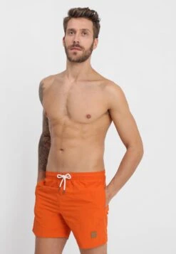 URBAN CLASSICS Block - Short De Bain - Rustorange