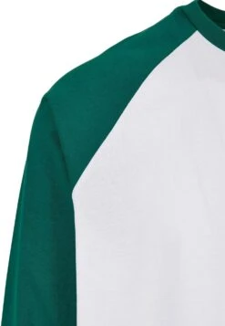 URBAN CLASSICS Organic Oversized Raglan Longsleeve - T-Shirt À Manches Longues - White/Green -Tenues Mode Boutique d81dcae1d2fb42038b67f66f1caa6793