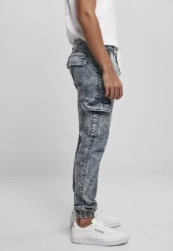 URBAN CLASSICS Jeans Fuselé - Light Skyblue Acid Washed -Tenues Mode Boutique ec1936f3f83f4bdab96a98504654c6a3