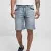 URBAN CLASSICS Relaxed Fit Jeans Shorts - Short En Jean - Light Destroyed Washed