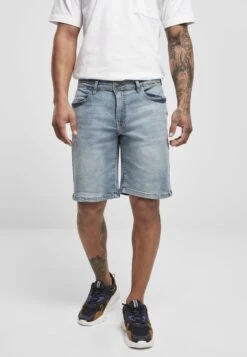 URBAN CLASSICS Relaxed Fit Jeans Shorts - Short En Jean - Light Destroyed Washed